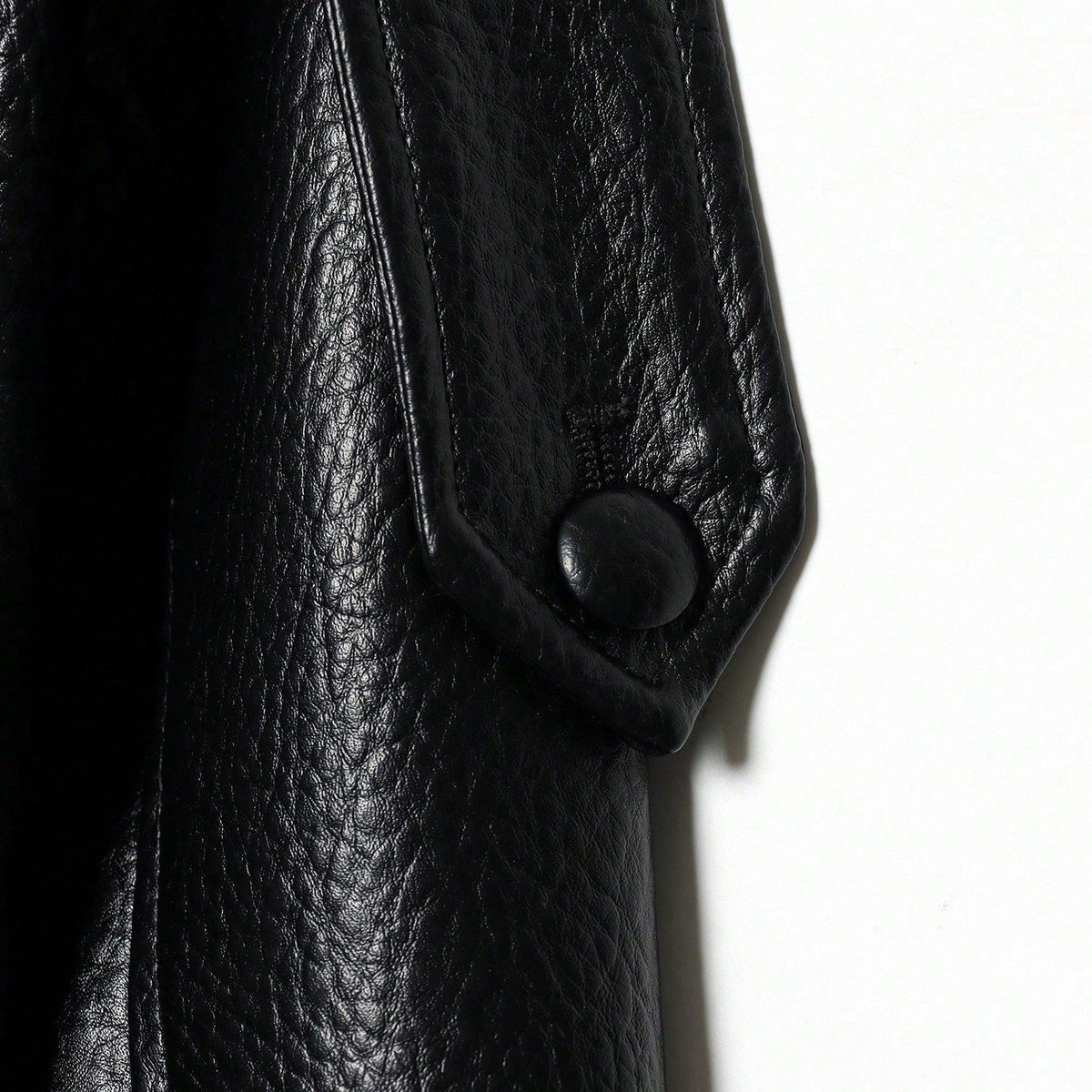 Seelio Jaqueta Casual Feminina de Couro Sintético com Gola Alta, Estilo Europeu e Americano, Moda Minimalista Versátil, Streetwear, Outono/Inverno - Preto