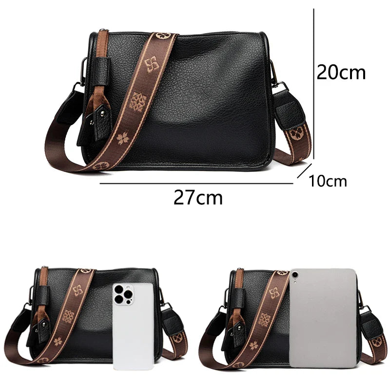 Bolsa de Couro Transversal ou Tiracolo - Milane