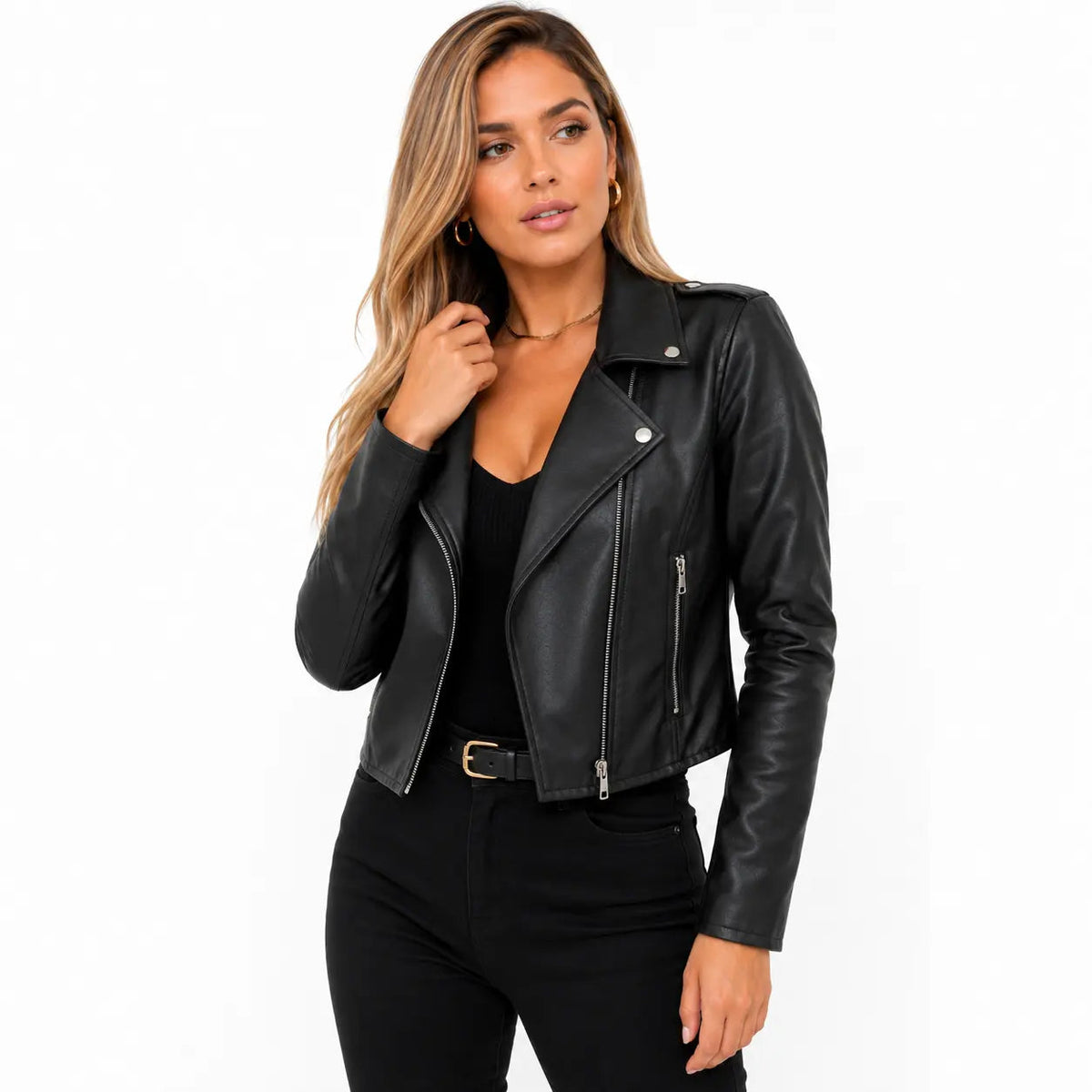 Jaqueta Feminina em Couro - Edição Premium
