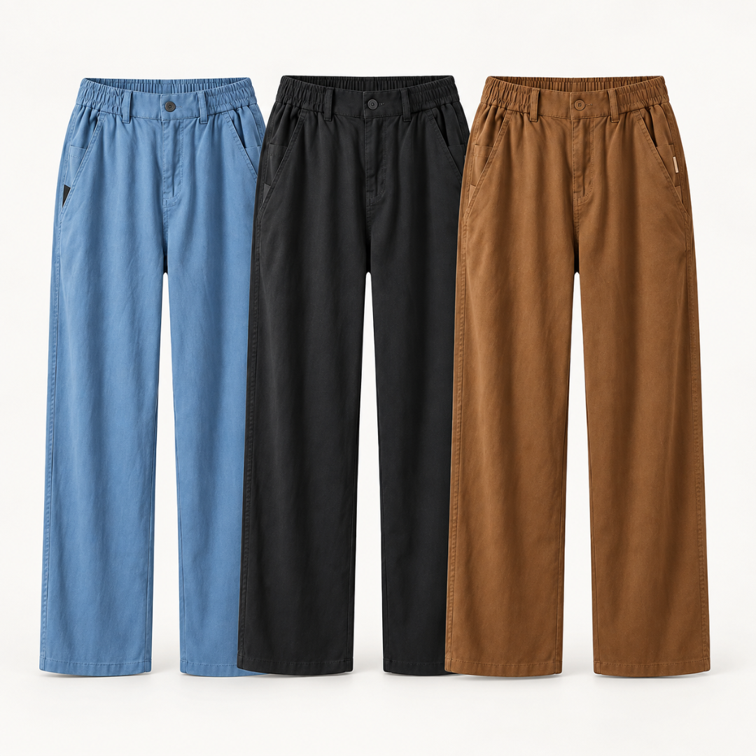 Kit 3 Calças Femininas em Algodão e Seda Gelo