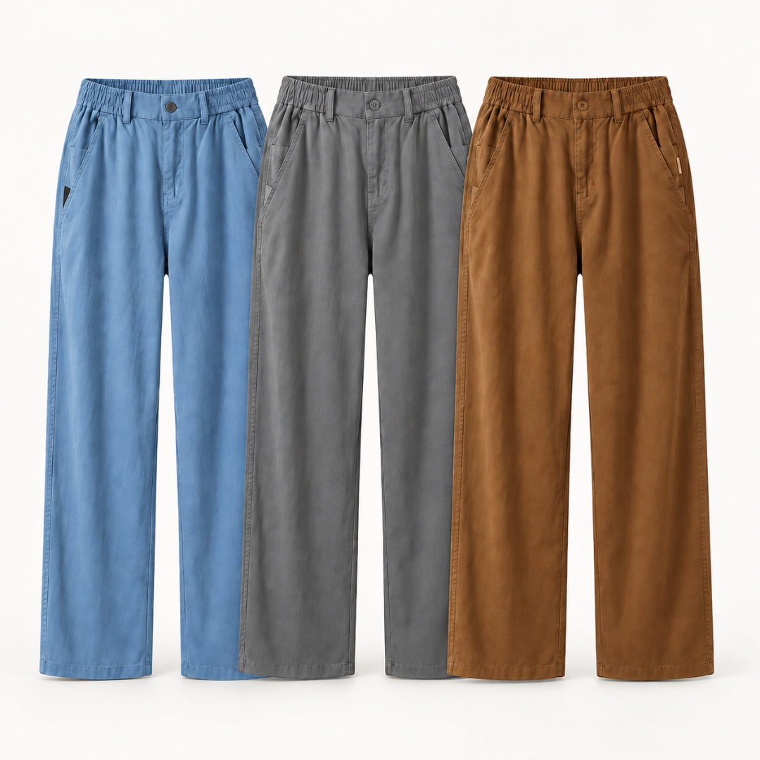 Kit 3 Calças Femininas em Algodão e Seda Gelo