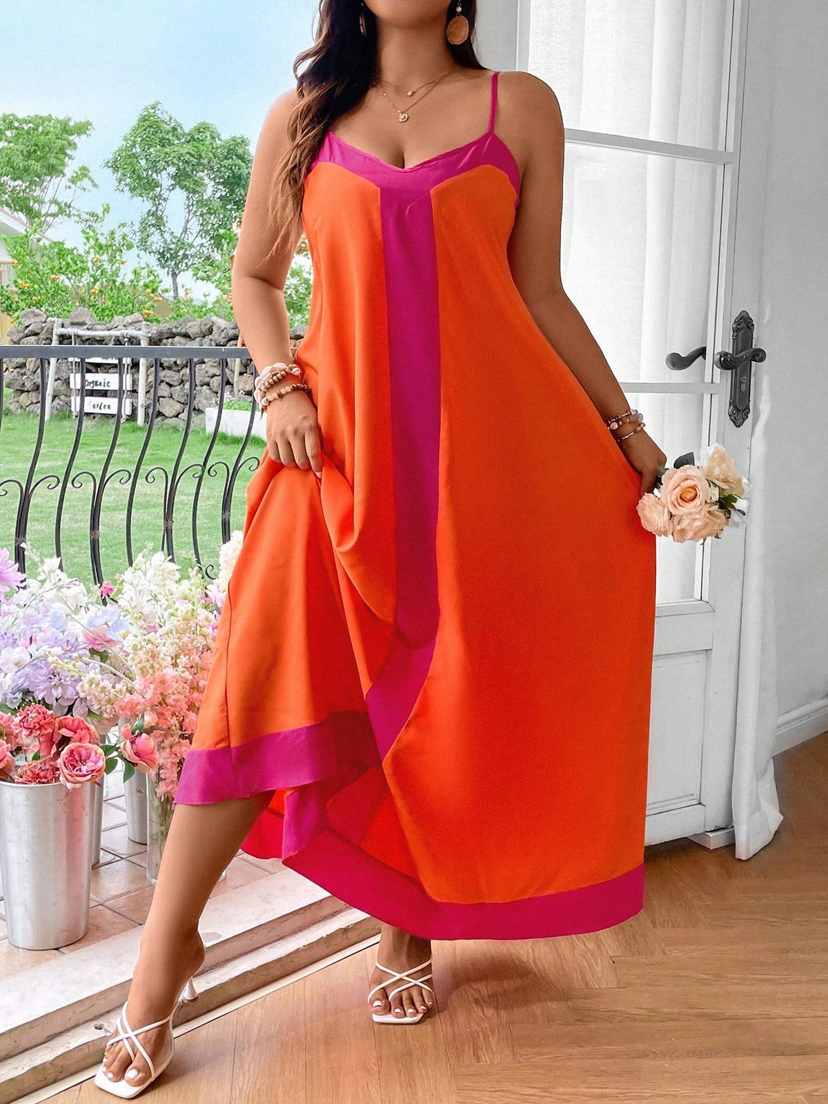 Vestido Longo Plus Size de Alcinha