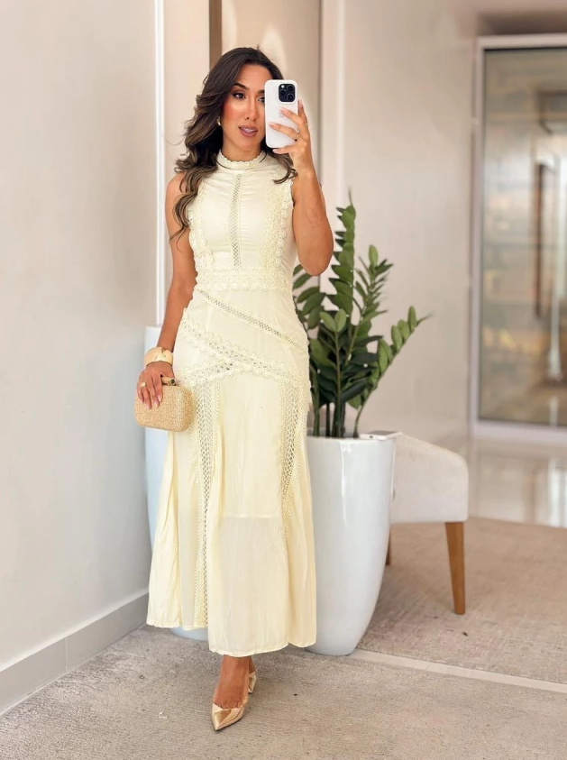 Vestido tricoline